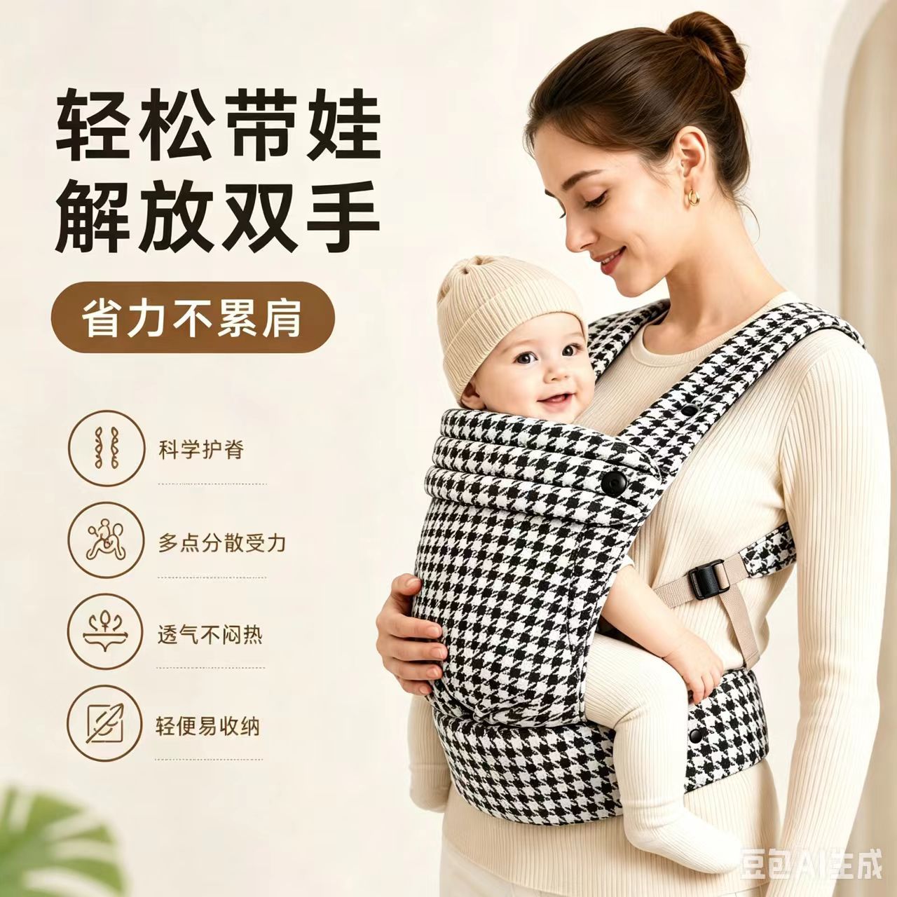 Transfronterizo cuatro estaciones de doble hombro cinturón para bebés, banco de cintura para niños, mochila para bebés, artefacto para bebés, toalla de espalda ligera