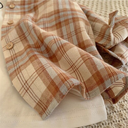 Baby shirts, children's plaid shirts, spring clothes, new children's clothes, loose tops, baby style long-sleeved jackets