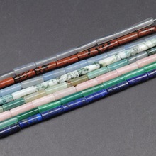 天然石半成品串珠手工diy饰品 配件饰品 玛瑙圆柱形散珠 青金石