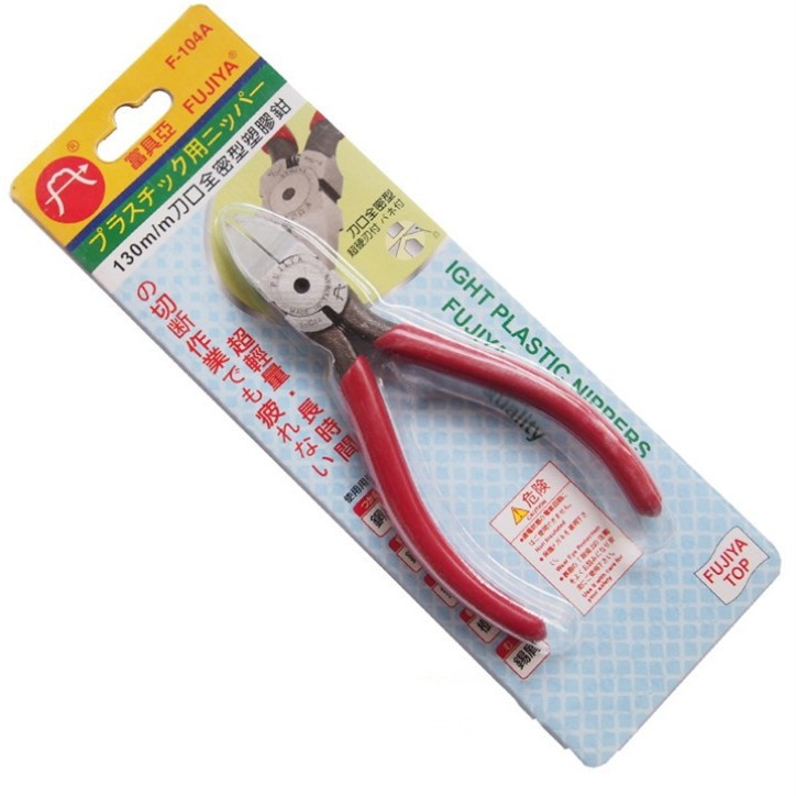 FUJIYA富具亚F-104A斜口钳 刀口全密塑胶斜嘴钳 5寸水口钳 剪钳