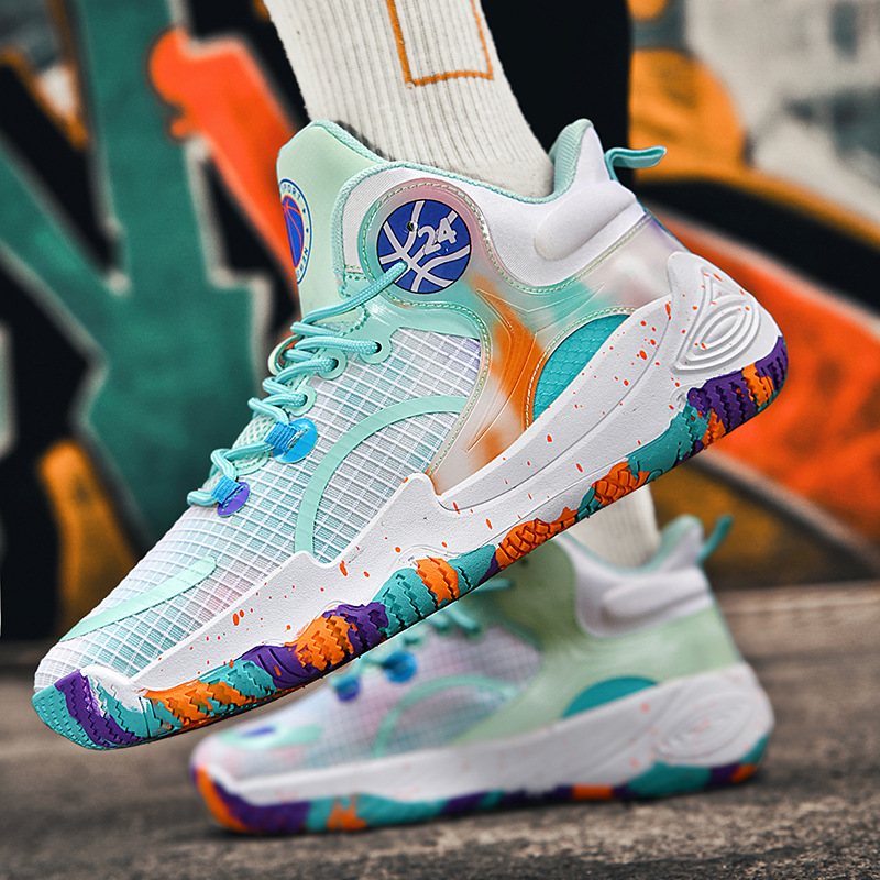 Chaussures de basket-ball de grande taille pour hommes, semelle en caoutchouc, chaussures de sport de loisirs, élèves du primaire et du secondaire, vêtements de jeu quotidiens en ciment_voghion.com