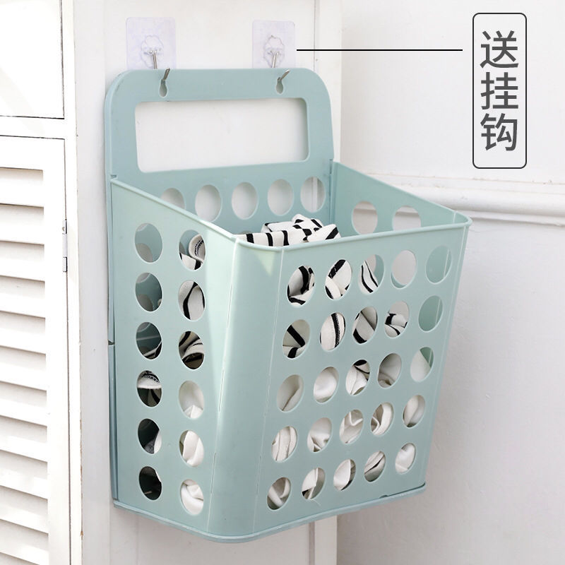 Large Laundry basket Plastic Wall hanging Dirty clothes basket Dirty clothes Toys Storage basket household Punch holes laundry take a shower