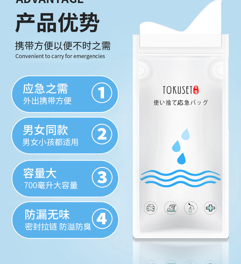 Emergency Urine Bag, Disposable, Unisex, a Must-Have Travel Accessory for Urinating, Portable Toilet Urinal for Business Trips and Car Use