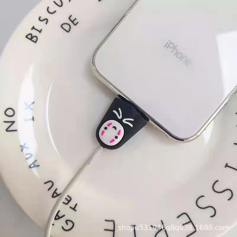 Protector de cable de datos animal lindo dibujos animados silicona anti-ruptura cable de carga picador de alambre mordedor de uso doméstico diario