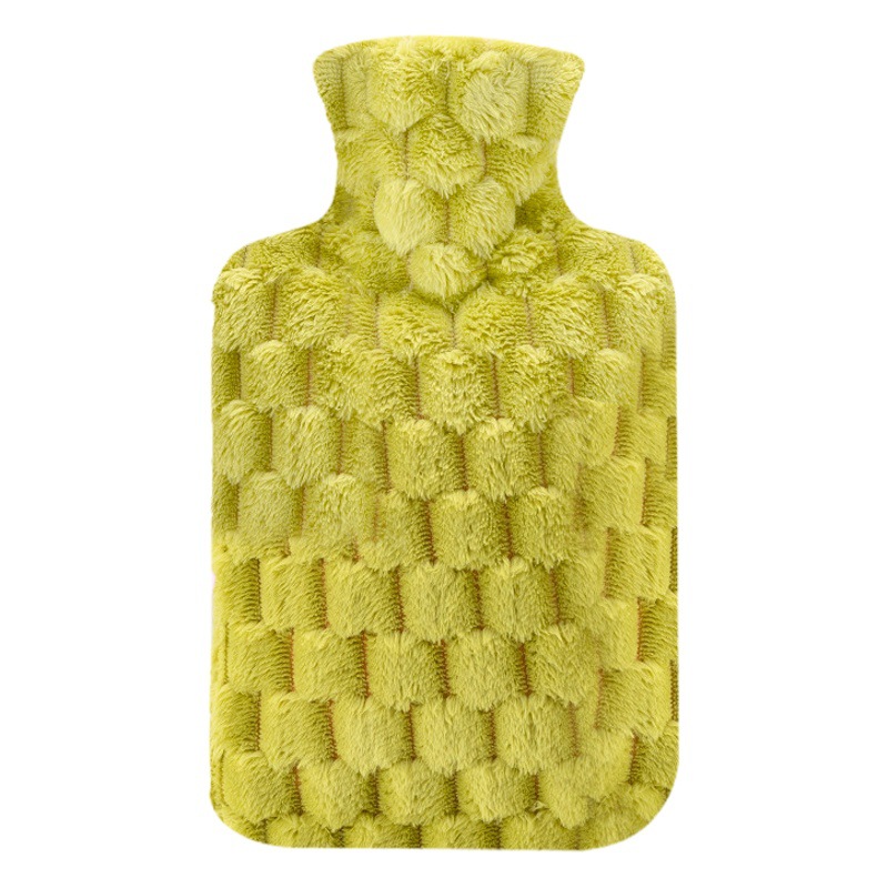 Lescher bolsa de agua caliente inyección de agua hogar a prueba de explosiones tortuga cubierta de tela de felpa de gran capacidad de riego de goma calentador de manos al por mayor