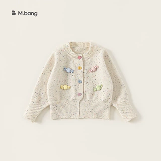 邦选童装女童毛衣春秋新品多巴胺糖果儿童衣服针织毛线中小童外套