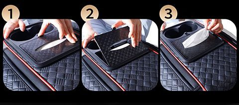Five-In-One Car Interior Armrest Box Heightening Pad, Car Cup Holder, Mobile Phone Storage, Multifunctional Leather Storage