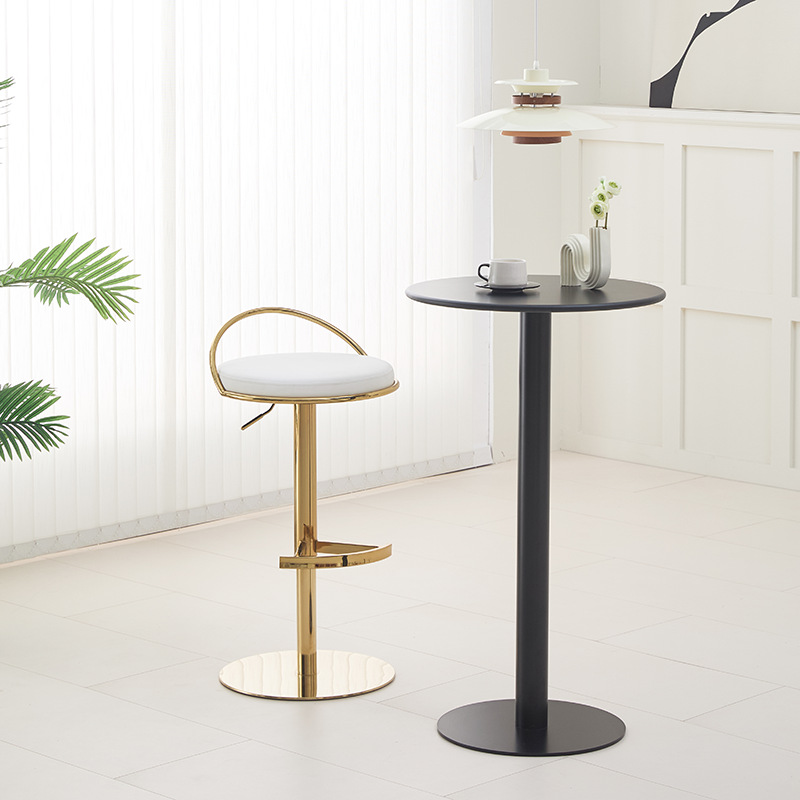 Exportación pequeña mesa redonda madera sólida MDF simple hogar alta sensación de mesa de comedor alta mesa de comedor