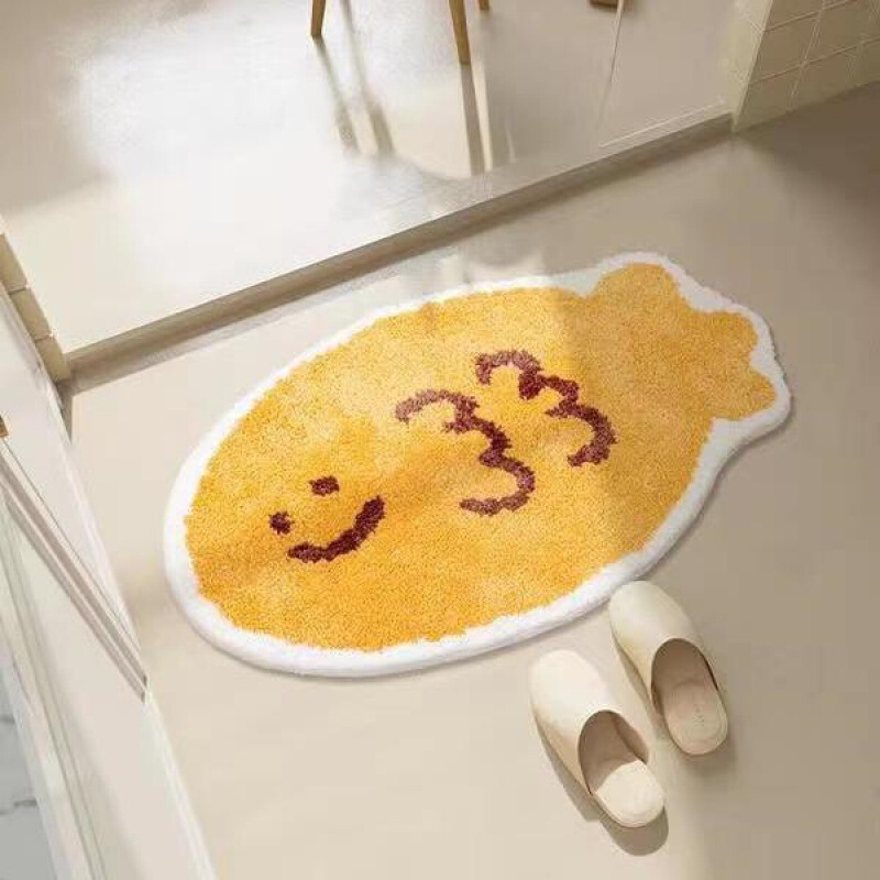 かわいい異形の不規則なカシミヤのじゅうたんの浴室の厚い毛の吸水の足のマットの猫のじゅうたんのラベルをまねて代行します。|undefined