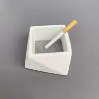 Цементная пепельница квадратная модная белая для гостиной, простой стиль, атмосферная скандинавская пепельница для отеля B&B