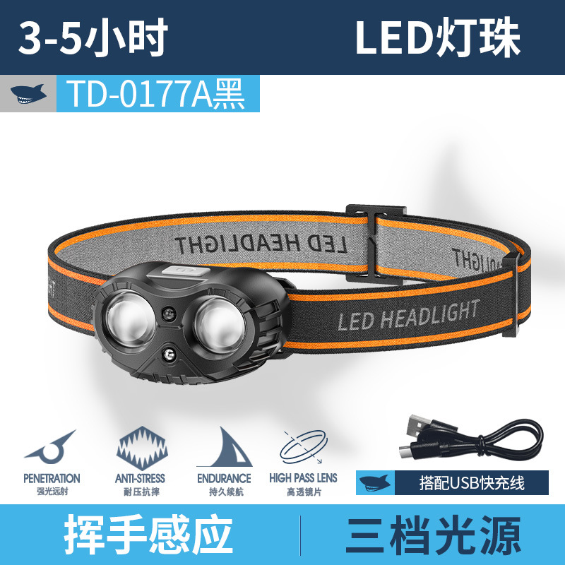 TD-0177A 미니 휴대용 센서 헤드라이트 [내장 배터리 400MAH]