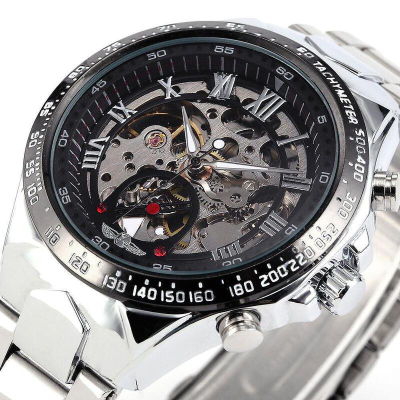 Winner European and American Men's Personalized Fashion All-Steel Hollow Automatic Mechanical Watch Wholesale Winner European and American Men's Personalized Fashion All-Steel Hollow Automatic Mechanical Watch Wholesale
