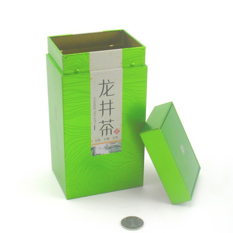 高档茶叶铁盒 新款直角茶叶罐  茶叶罐 工厂东莞