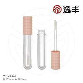新款藕色葫芦头透明圆管唇彩管唇蜜瓶唇釉管瓶逸丰工厂批发