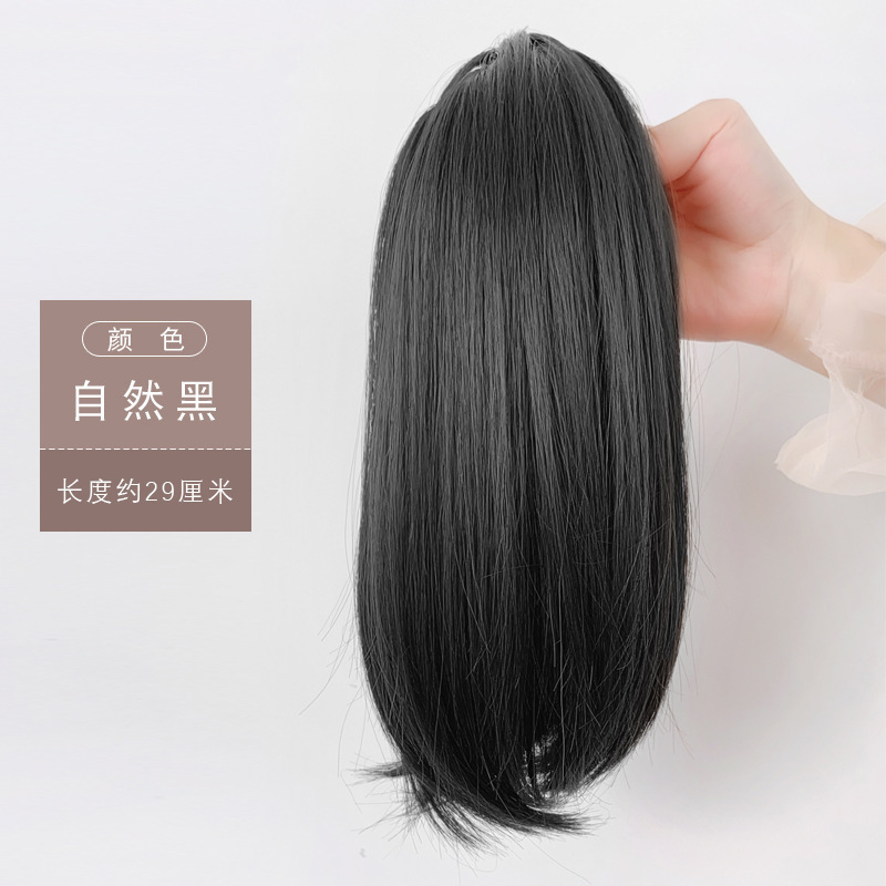 Peluca Cola de Caballo hembra Clip-en corto hebilla interior Cola de Caballo falsa Internet celebridad micro-roll Cola de Caballo mullida simulación pelo cola de caballo al por mayor