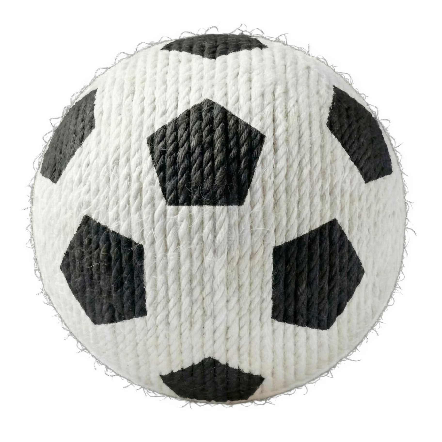 흰색 축구공 스타일 사이잘 볼 12cm