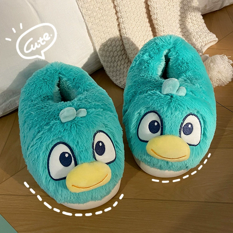 Утиные хлопчатобумажные туфли все включено женские зимние милые тапочки женские зимние комнатные теплые туфли зимние хлопковые тапочки