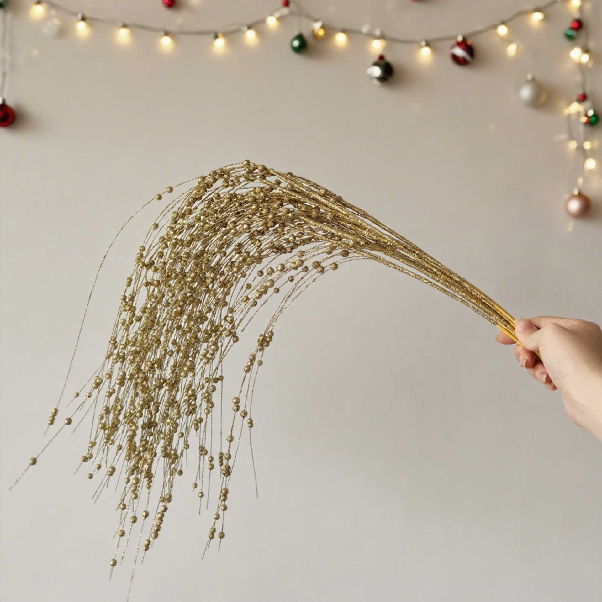 Polvo de oro transfronterizo Willow decoración de Navidad decoración del hogar props árbol de Navidad flash polvo de bayas diseño de espuma