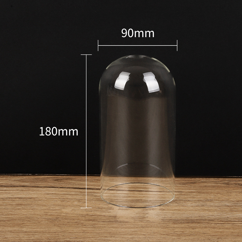 Flor inmortal cubierta de vidrio DIY hecha a mano micro paisaje decoración de escritorio cubierta de vidrio caja de exhibición cubierta de vidrio de flor inmortal