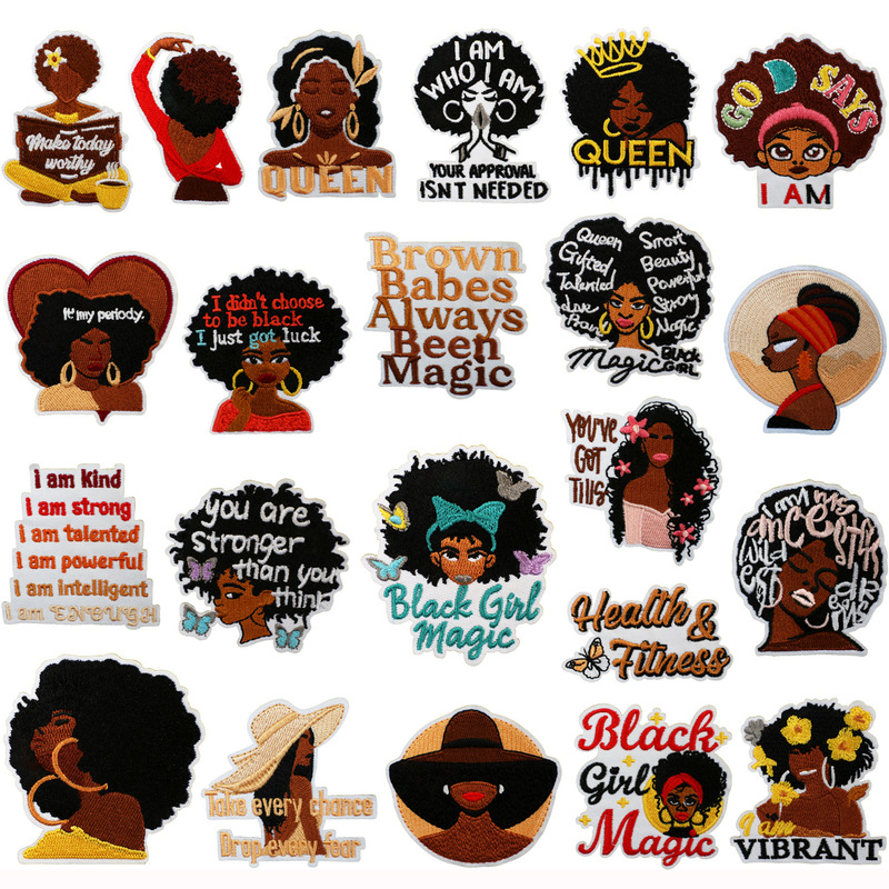Black Girl Magic Embroidery Patch Today Is Worthy of Patching Clothes Decoration Beautiful Queen Computer Embroidery Label