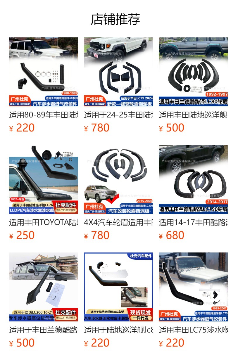 Suitable for Toyota Land Cruiser Lc80 Wheel Arch Trim, Land Cruiser Fj80 Wheel Arch 4500 Rivet Decoration, No Drilling Required