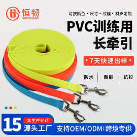 跨境PVC防水宠物用品狗项圈牵引绳训练耐磨中大型犬PVC项圈牵引绳