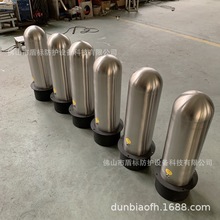源头工厂批发不锈钢加厚警示柱 子弹头可移动路桩 道路隔离升降柱
