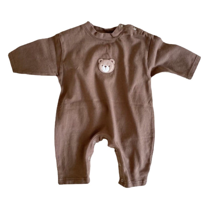 Bebé mono estilo coreano ropa de primavera y otoño oso mameluco bebé otoño ropa bebé vaina manga larga mameluco