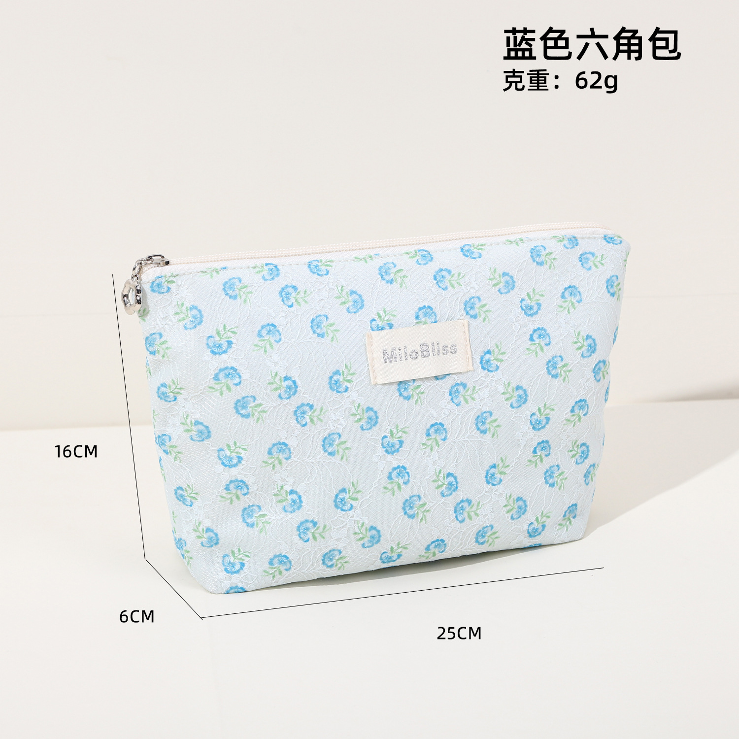 파란색 육각형 가방