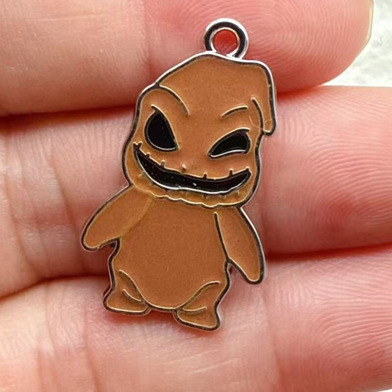 ハロウィンシリーズゴースト DIY ジュエリーアクセサリー合金オイルドリップペンダントキーホルダーイヤリングバッグペンダント|undefined