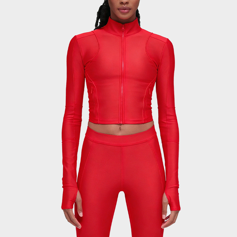 Cross-Border New Style Long-Sleeved Top Yoga Clothing Set, High-End Fitness Sportswear Set, Women's Two-Piece Fitness Clothing Set