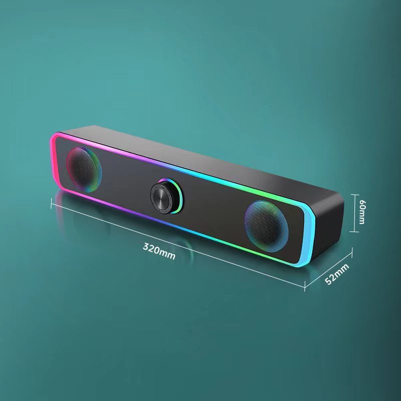 発光小型音響デスクトップノートパソコン携帯電話家庭用スピーカーusb有線ミニサブウーファー小型スピーカー|undefined