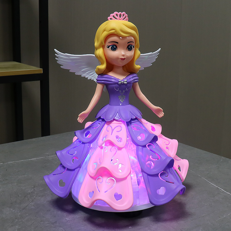 Nuevos productos eléctricos universales espectáculo de danza princesa música iluminación sueños de danza princesa niña muñeca barraca de juguetes mayorista