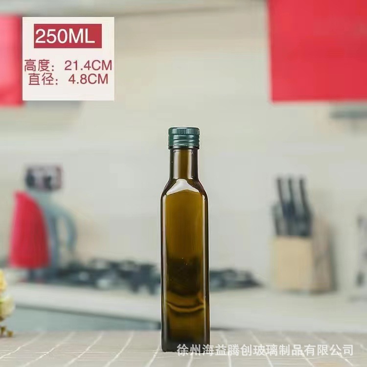 250ml橄榄油玻璃瓶500ml橄榄油瓶山茶核桃油瓶茶色避光玻璃油瓶|undefined