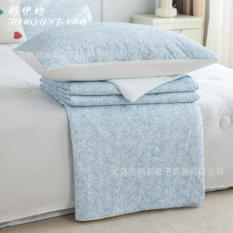 Летнее одеяло из ледяного шелка с кислотным принтом, одеяло с кондиционером, тонкое одеяло, моющееся одно- и двуспальное прохладное одеяло, мягкое летнее одеяло для общежития