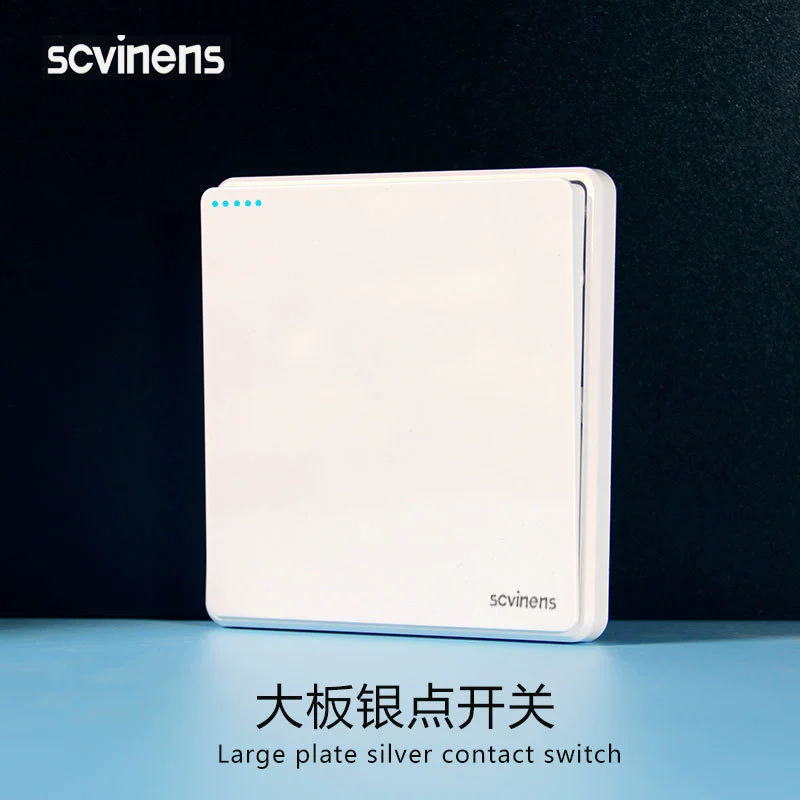 Household concealed one-open dual control five-hole socket panel wholesale 86 type single-open dual-connector wall switch