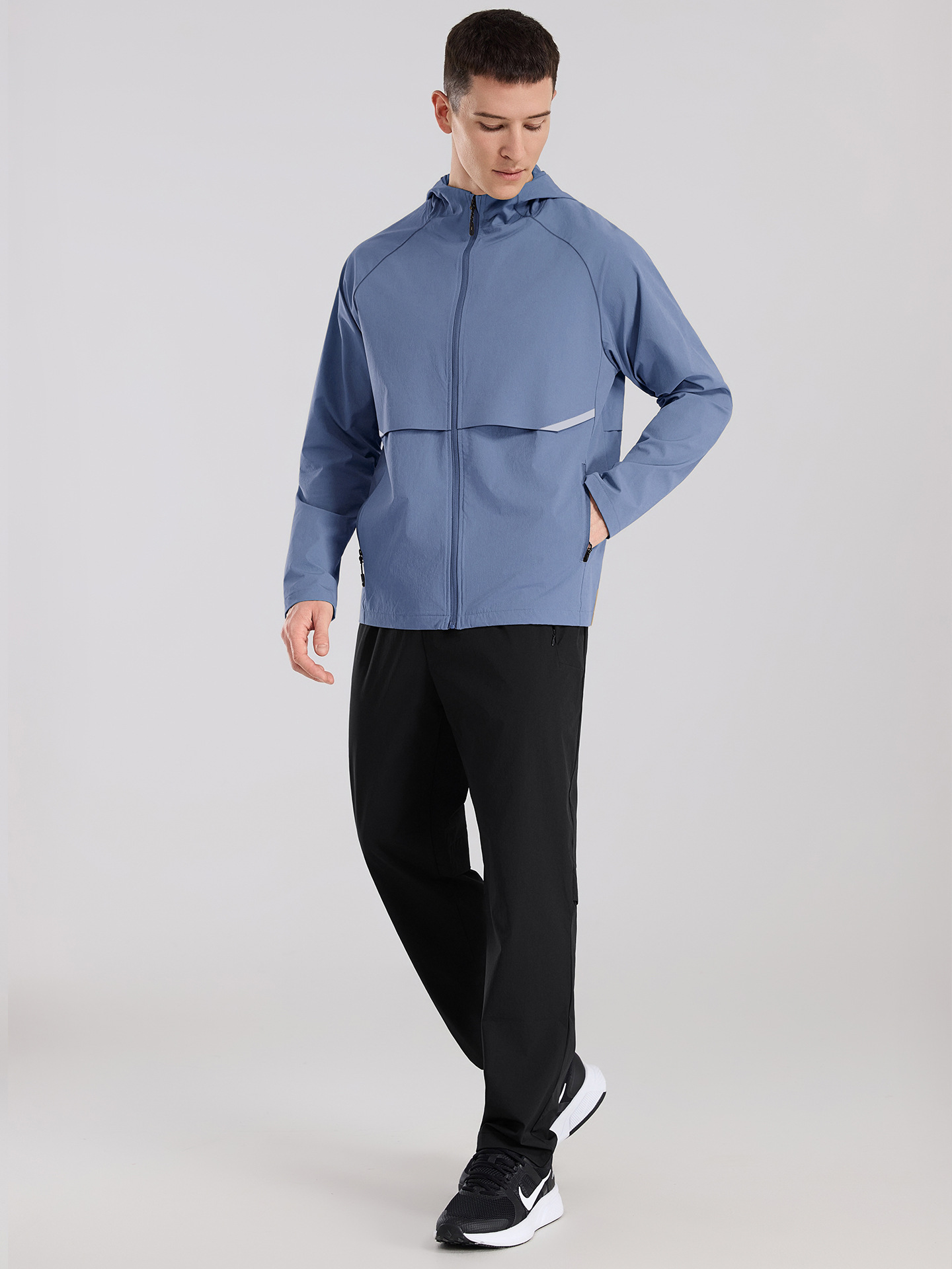 Juegos deportivos de ocio personalizados, capuchas de otoño e invierno, secado rápido, a prueba de viento, sudaderas de fitness, chaquetas de exportación de ropa para el procesamiento de muestras