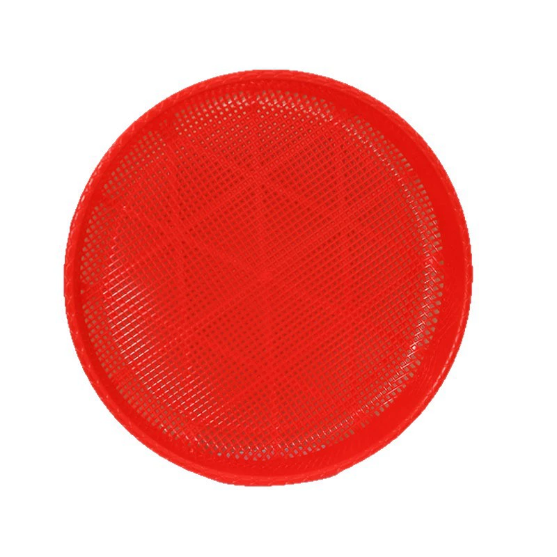 37cm Red Plastic Sieve Circle Round Rice Sieve Field Field Following Follow Pole Dripping Drying Multiple Sirs for Wholesale