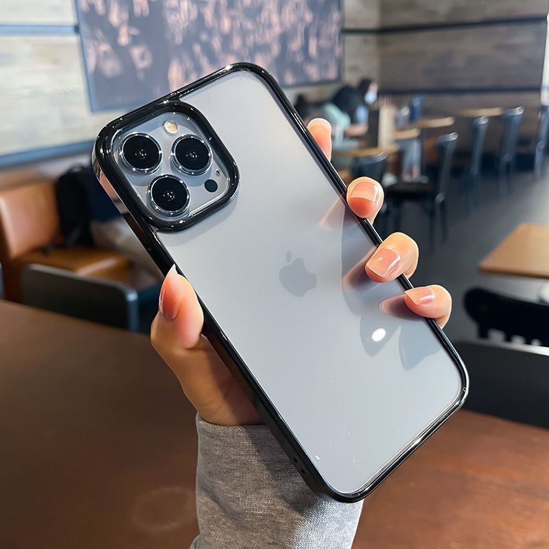Funda adecuada para teléfono móvil Apple 13, funda protectora para iPhone 14, acrílica 11 anticaída, 12 de doble capa, a prueba de golpes