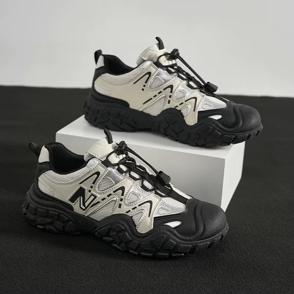 Plus New Balance Children's Shoes Winter Trendy Rotating Buckle Sports Outdoor Hiking Breathable Dad Shoes Fashion