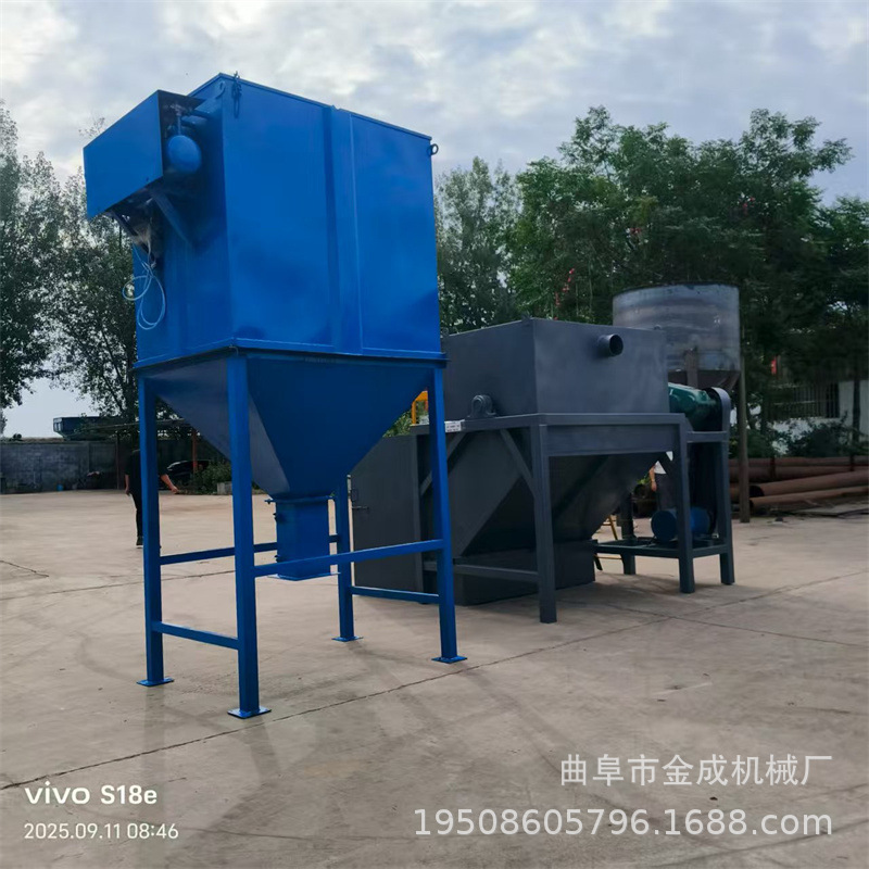 金成火烧铁除锈干磨机 10吨废铁除锈抛光机 封闭式六角滚筒抛光机