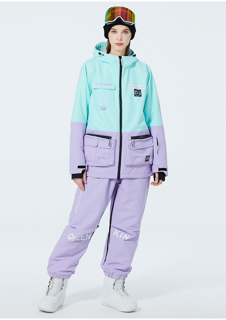 Men's Clothing Ski suit set for men and women couples warm and thick ski suit set single board double board ski suit_viptrois.com