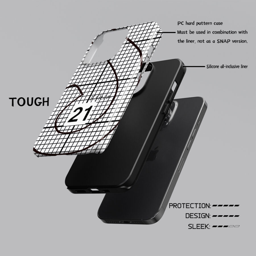 Funda de Película 2 en 1 BMW para iPhone 12/13/14/15/16/17, Película, Anti-caída
