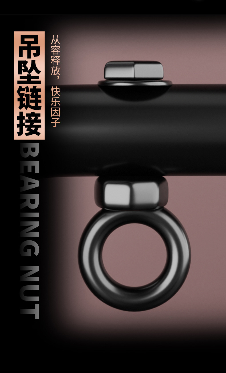 Adult Bondage Swing Set with Handcuffs and Restraint Cushion, Black — detail image 15