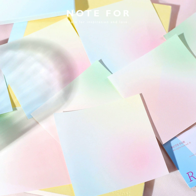 ПРИМЕЧАНИЕ ДЛЯ 100 заметок серии романтических иллюзий соль градиент цвет заметки коллаж материал бумага
