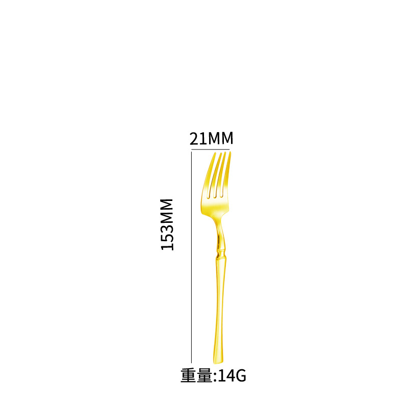 Juego de cubiertos de acero inoxidable diseño delgado de cintura pequeña, 4 piezas en caja de regalo – venta transfronteriza.