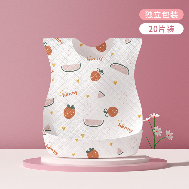 Baodón desechable para niños paquete independiente para bebés bolsas de comida bebés toallas de saliva sin lavado delantal impermeable al por mayor