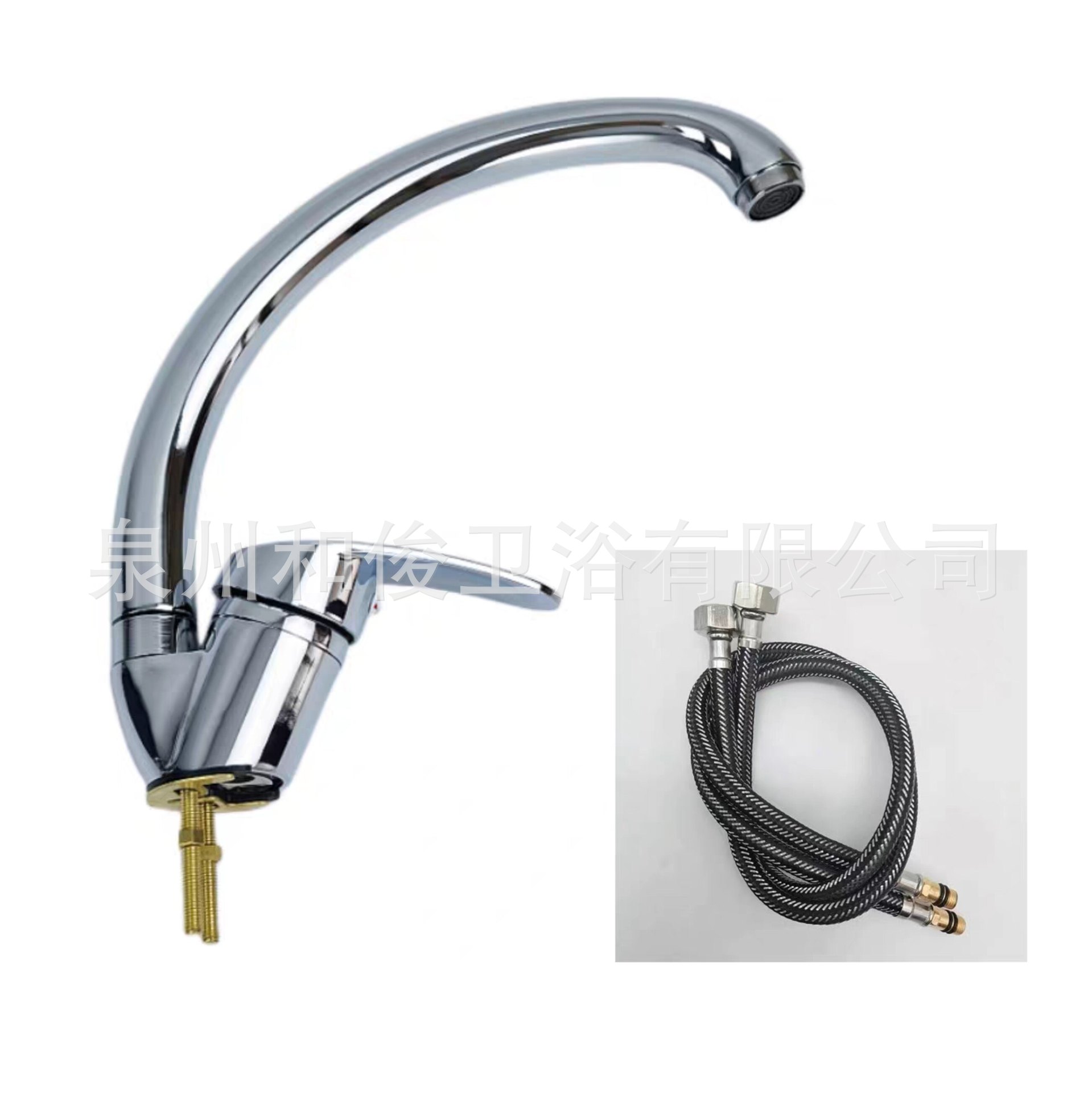 Grifo Mezclador de Cocina de Aleación de Aluminio, Agua Fría y Caliente, Monomando