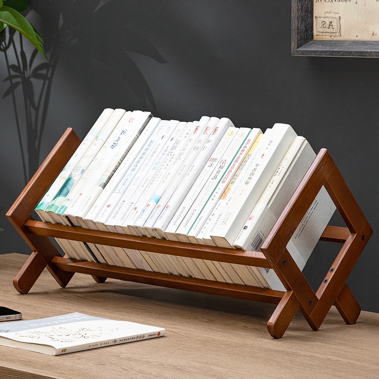 Desktop Bookshelf Storage Rack Student Desk Bookcase Book Storage Rack Office Desk Bookshelf Simple Bookshelf Bamboo