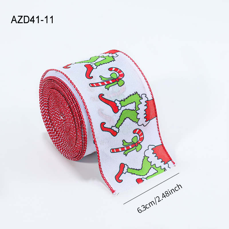 Ribbon de Navidad rayas de color ribbon minimalista árbol de Navidad guirnaldas decoración de regalo embalaje arco diseño de atmósfera